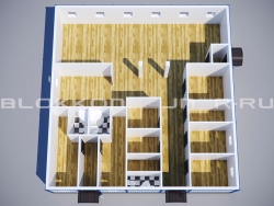 Модульная столовая из блок-контейнеров в Экажеве
